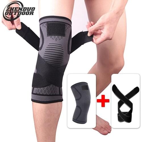 Sports Safety Pressure Belt Knitting Sports Knee Pads Badminton Running Fitness Knee Pads Outdoor Climbing