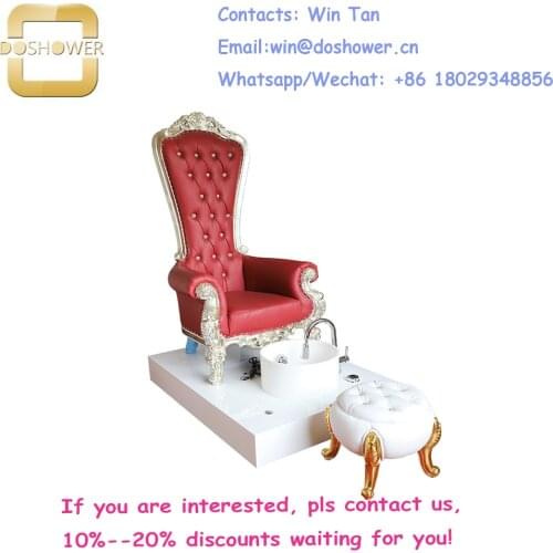 Throne pedicure chairs set with foot sap sofa queen throne pedicure chair of pedicure chair spa queen