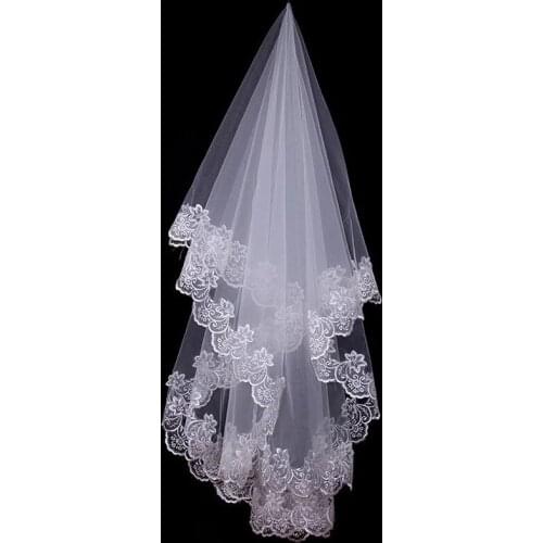 Wedding Accessories Short Bridal Veils Without Comb White Lace Veil High Quality Cheap Wedding Veils