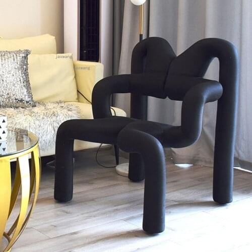 Fabric Home Furniture Outdoor Balcony Leisure Chairs Bedroom Designer Single Back Armchair Creative Living Room Hotel Cafe Chair