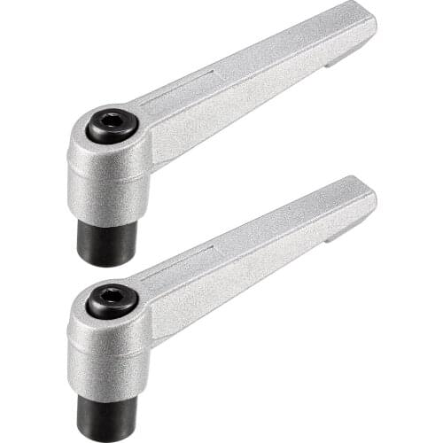 Uxcell 2Pcs M8 Handle Adjustable Clamping Lever Thread Push Button Ratchet Female Threaded Stud