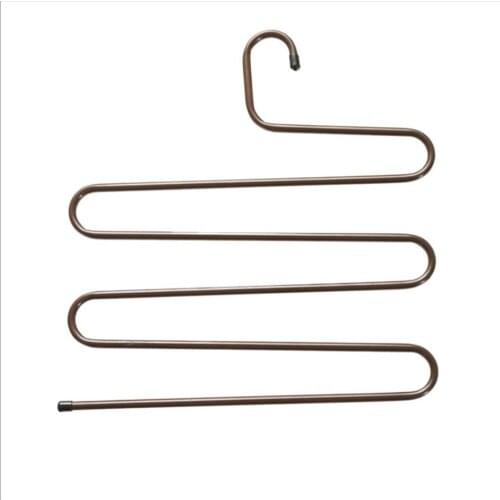 Stainless Steel Hangers Saving Space In The Closet 5 Floors Pant Hanger For Clothes Multi Layer Scarf Towel Rack Trouser Shelves