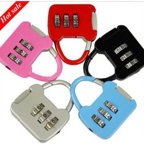 High Quality New Fashion Hot Sale 3 Digit Combination Luggage Code Lock Password Padlock Mini Suitcase Lock