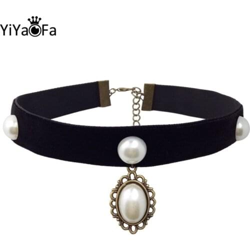 YiYaoFa Handmade Choker Necklace & Pendant Vintage Women Accessories Gothic Jewelry False Collar Statement Necklaces DD-32