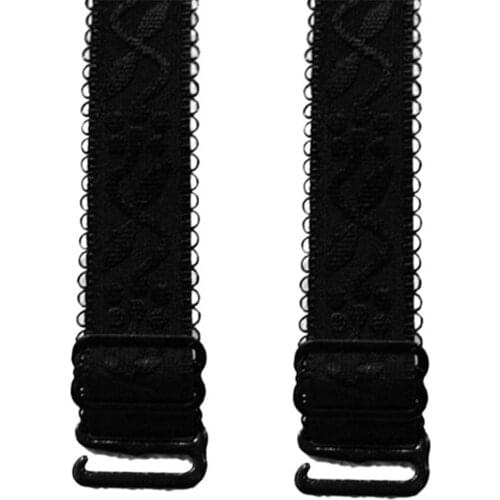 Women 1.5cm width jacquard adjustable bra straps 1 pair slip resistant elastic bra strap