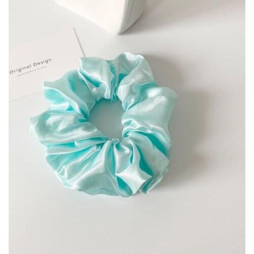 1PC Satin Silk Solid Color Scrunchies Elastic Hair Bands 2020 New Women Girls Hair Accessories Ponytail Holder Hair Ties Rope