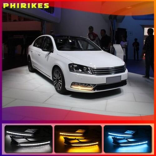 2pcs For VW Magotan 2012-2016 LED DRL For Magotan led fog lamps daytime running light High brightness guide LED DRL