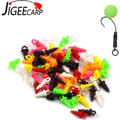 25pcs Carp Fishing Bait Screw Holder Boilies Carp Fishing Hook Screw End Tackle Bait Stopper Holder Plastic Bait Stop Screw