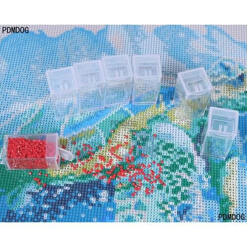30/60/90/120 Bottles Square Diamond Painting Accessories Container Bottles Diamond Painting Tools Crystal Bead Storage jar
