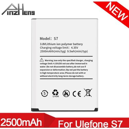 PINZHENG 100% New 2500mAh Battery For Ulefone S7 Replacement Bateria For Ulefone s7 2500mAh High Quality Mobile Phone Battery