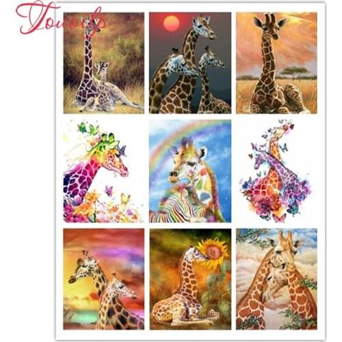 TOUOILP giraffe Diamond Painting Full Square&round diy Diamond Embroidery Sale Cross Stitch Kit Rhinestones Mosaic Garden Decor