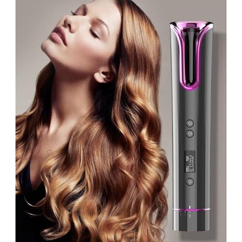 Automatic Wireless Hair Curler Rotating Crimping Iron Hair Styler Waver Roller Tools Professional Fast Curling