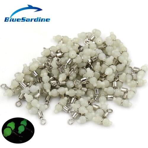 BlueSardine 3-Way Fishing Swivels Ball Bearing Snap Connector Rolling Swivel Sea Fishing Accessories Hooks 100PCS