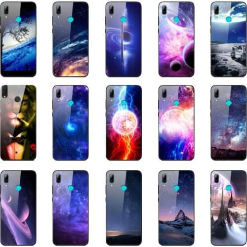 For Huawei P Smart 2019 Case Fashion Patterned Tempered Glass Case Cover For Huawei P Smart Case Bumper For Huawei P Smart 2019