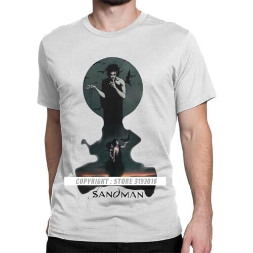 Mens The Sandman And Death Vertigo T Shirts Dream Gaiman Morpheus Casual Tops Camisa Tees Christmas T-Shirts
