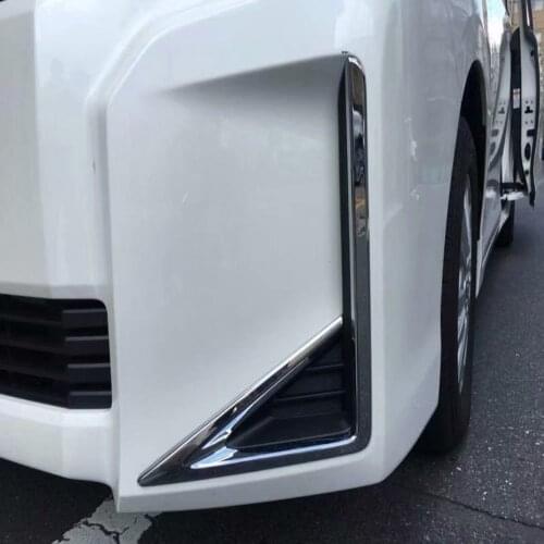 For Toyota Voxy 80 Series Hybrid 2018 2019 2020 Chrome Front Foglight Cover Molding Trim Head Foglamp Protect Frame Accessories