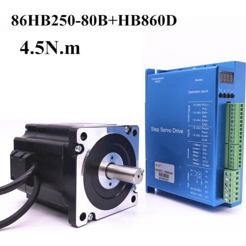 Stepper motor driver cnc 86HB250-80B+HB860D Nema 86 Hybird closed loop 2-phase 4.5N.m