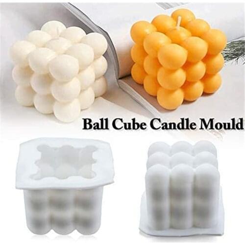 Candle Molds Rubiks Cube Shape Silicone 3D Wedding for Candle Soap Making Supplies DIY Craft Clay Tools Handmade Mould