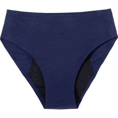 Blue Seamless Menstrual Panties For Women Leakproof Period Pants Sexy Heavy Flow Underwear Four Layers Physiological Underpants