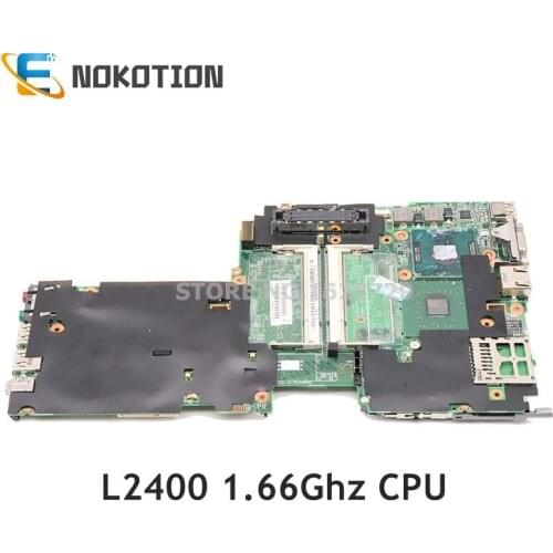 NOKOTION 42T0215 For IBM Lenovo X60s ThinkPad Laptop Motherboard System Board 48.4B501.05N L2400 1.66Ghz CPU DDR2