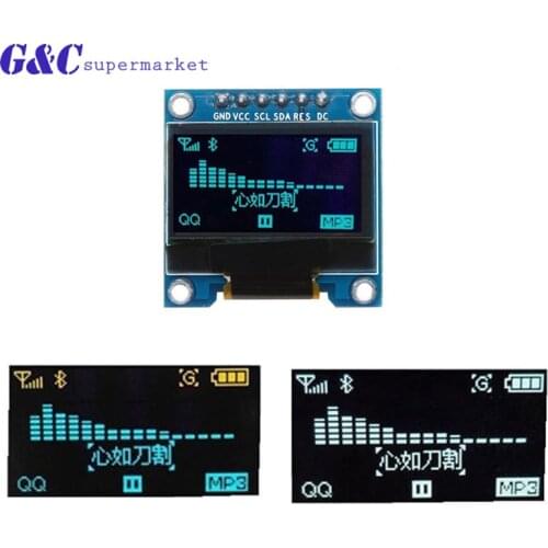 0.96 Inch SPI OLED Display Module Yellow blue double color 128X64 OLED 6Pin Driver Chip SSD1306 for arduino