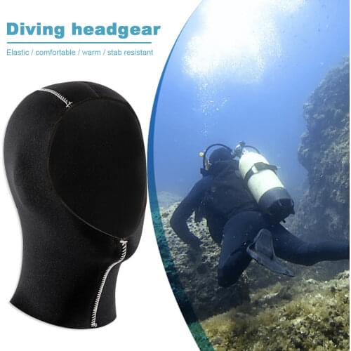 3/5MM Neoprene Scuba Diving Hood With Shoulder Snorkeling Equipment Hat Cap Winter Swim Warm Wetsuit Spearfishing Dropship