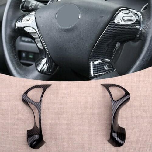 2Pcs Car Steering Wheel Decoration Trim Cover Frame Fit for Nissan Murano 2015 2016 2017 2018 2019 2020 Car Styling