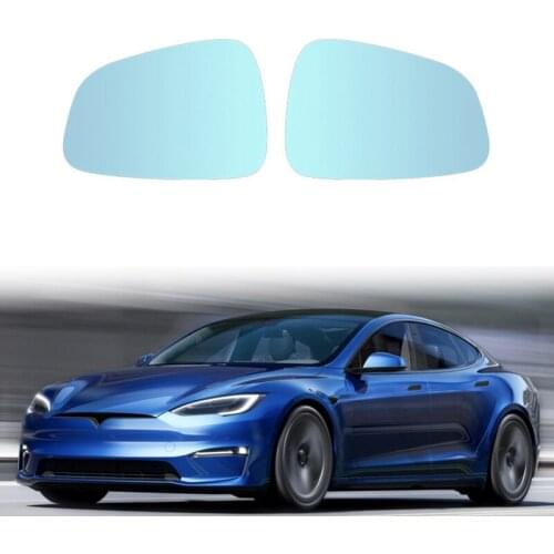 Front Left Right Anti-Fog Rear View Mirror Lens Glass for Tesla Model S Rearview Mirror