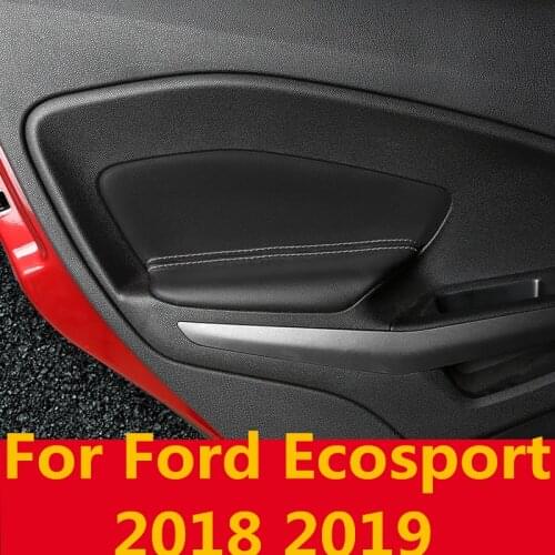 Car interior door armrest door panel leather armrest box leather case car styling accessories For Ford Ecosport 2018 2019