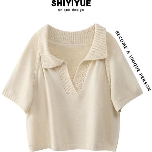 QUHENG Women's Knitted T-shirts