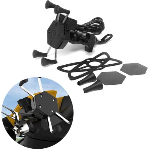Universal Motorcycle Accessories Handlebar Mobile Phone Holder X Grip Mount For Motorbike MTB Bicycle Parts