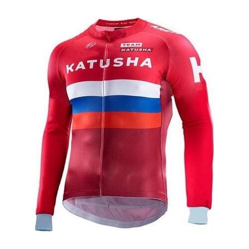 WINTER FLEECE THERMAL Long Cycling Jerseys 2016 KATUSHA Team 2 Colors Mtb Long Sleeve Men Bike Wear Cycling Clothing