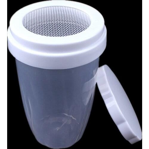 1pcs Plastic Sieve Cup Powder Flour Sieve Pastry Dining Bake Cake Tools Duster Spray Sifters Baking Tools Kitchen Accessories