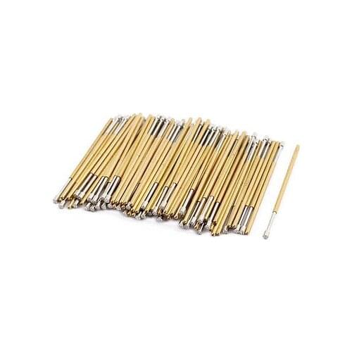 100pcs PL75-H2 1.0mm Dia 33.3mm Length Metal Spring Pressure Test Probe Needle