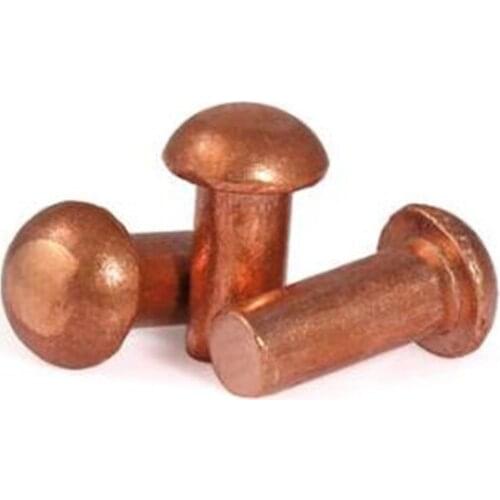 20/50Pcs M2 M2.5 M3 M4 GB867 Copper Solid Round Head Rivet Alloy Self-plugging Rivet
