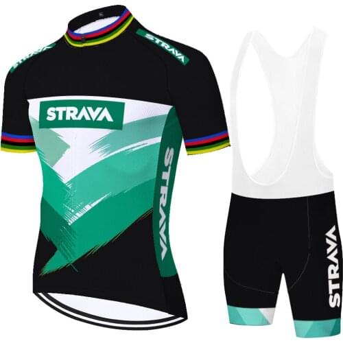 01 Italy Belgium strava Team Bike shorts set Men Short sleeve cycling jersey 2020 Spain France uniformes de ciclismo para hombre