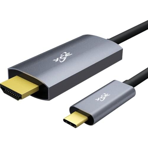 4K 30HZ Type C To Hdmi-a/m Long Converter Cable 1.8 Meters Aluminum Alloy Support 2K/60HZ Transfer To Big Screen Converter