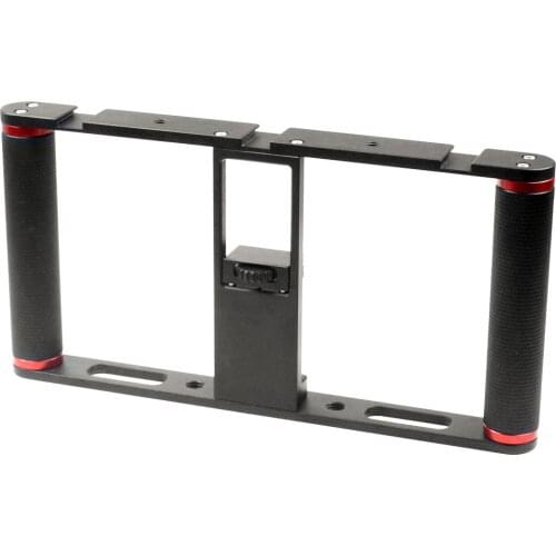 BGNing Aluminum Alloy Video Camera Cage Stabilizer Film Making Rig For Mobile Phone Video Rig Phone Holder Hand Grip Bracket