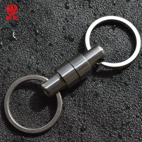 Outdoor Titanium Alloy Large Magnetic Keychain Steel Rope Magnetic Small Accessories Hanging Buckle EDC Tool