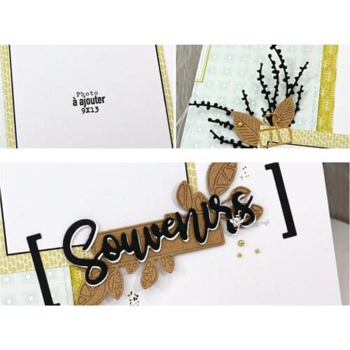 French Memories letters Metal Cutting Dies Stencils DIY Scrapbooking Paper/photo Cards Embossing Dies