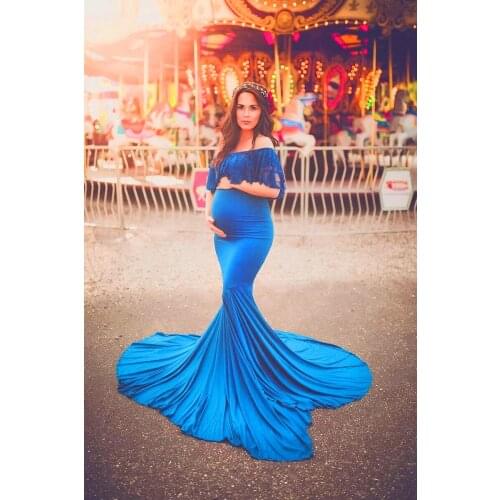 Pregnant women pregnant women shoulder maxi dress wedding photography props sexy