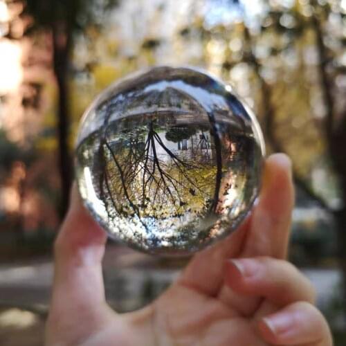 Crystal Ball Large Transparent Photography Glass 100mm Sphere Photo Shooting Props Lens Clear Round Artificial Ball Decor Gift