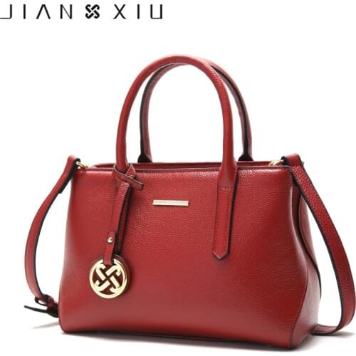 JIANXIU Brand Women Handbags Famous Brands Handbag Messenger Bags Genuine Leather Shoulder Bag Hardware Hanging Mat Tassel Tote