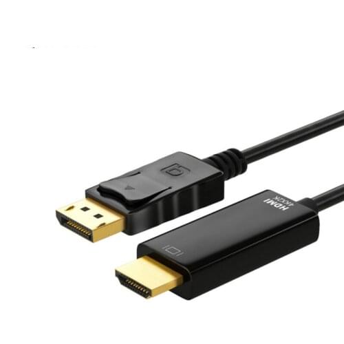 4K Displayport to HDMI-compatible Adapter Cable Male to Male Converter High-Speed Video Audio Cable for HDTV Projector Laptop PC