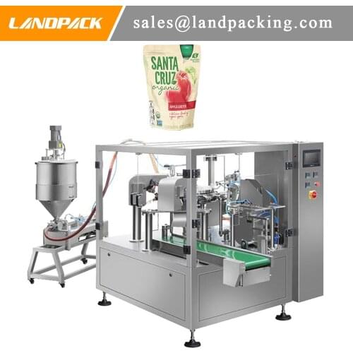 Apple Sauce Premade Pouch Rotary Type Filling Sealing Machine Good Sealing