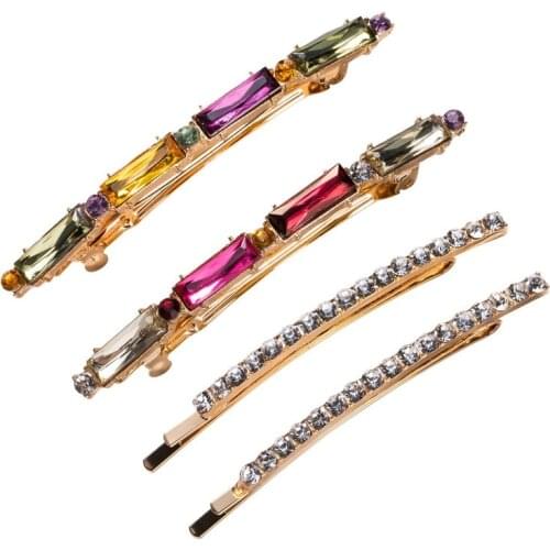 Fashion Woman Hair Accessories 4 Piece Sets Clips Female Barrettes Jewelry Head Wear Fine Punk Girls Hairpins Women Tiara Clip