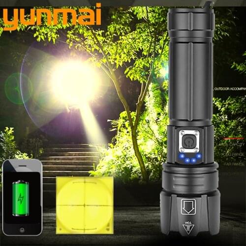 Xhp70.2 1476 Powerful led flashlight power bank function usb charging Stretch zoom 18650 or 26650 rechargeable torch