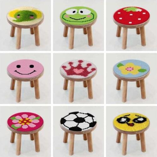 Cartoon Series Cushion Latch Hook Kit Pillow Mat DIY Craft Handmade Cross Stitch Needlework Crocheting Cushion Embroidery Carpet