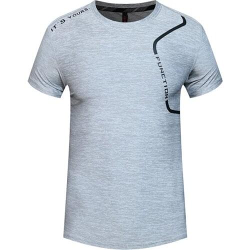 Mens Sportswear Running Shirt Men Sport T-shirt Outdoor Jogging Tops Gym Loose Training Dry Fit Short Sleeve