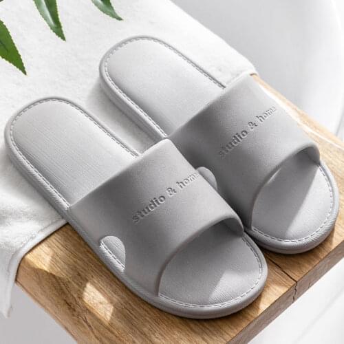 Bath slippers summer indoor bathroom bath anti-slip anti-odor couple soft bottom home four seasons sandal slippers outside wear